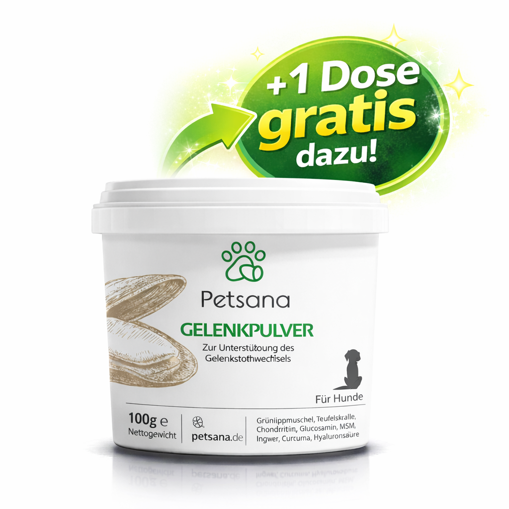Gelenkpulver für Hunde + 1 Dose gratis